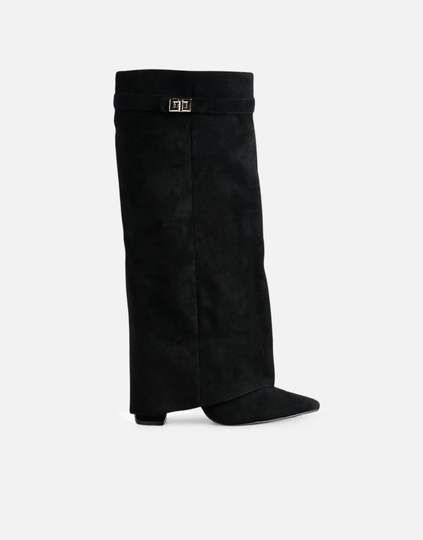 Suede High Knee Boots with Pointed Toe for Women