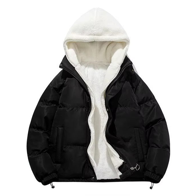Hooded Sherpa Lined Puffer Jacket for Women