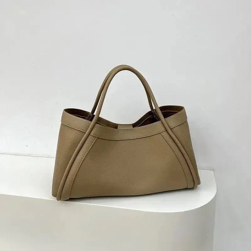 Faux Leather Slouchy Handle Bag for Women