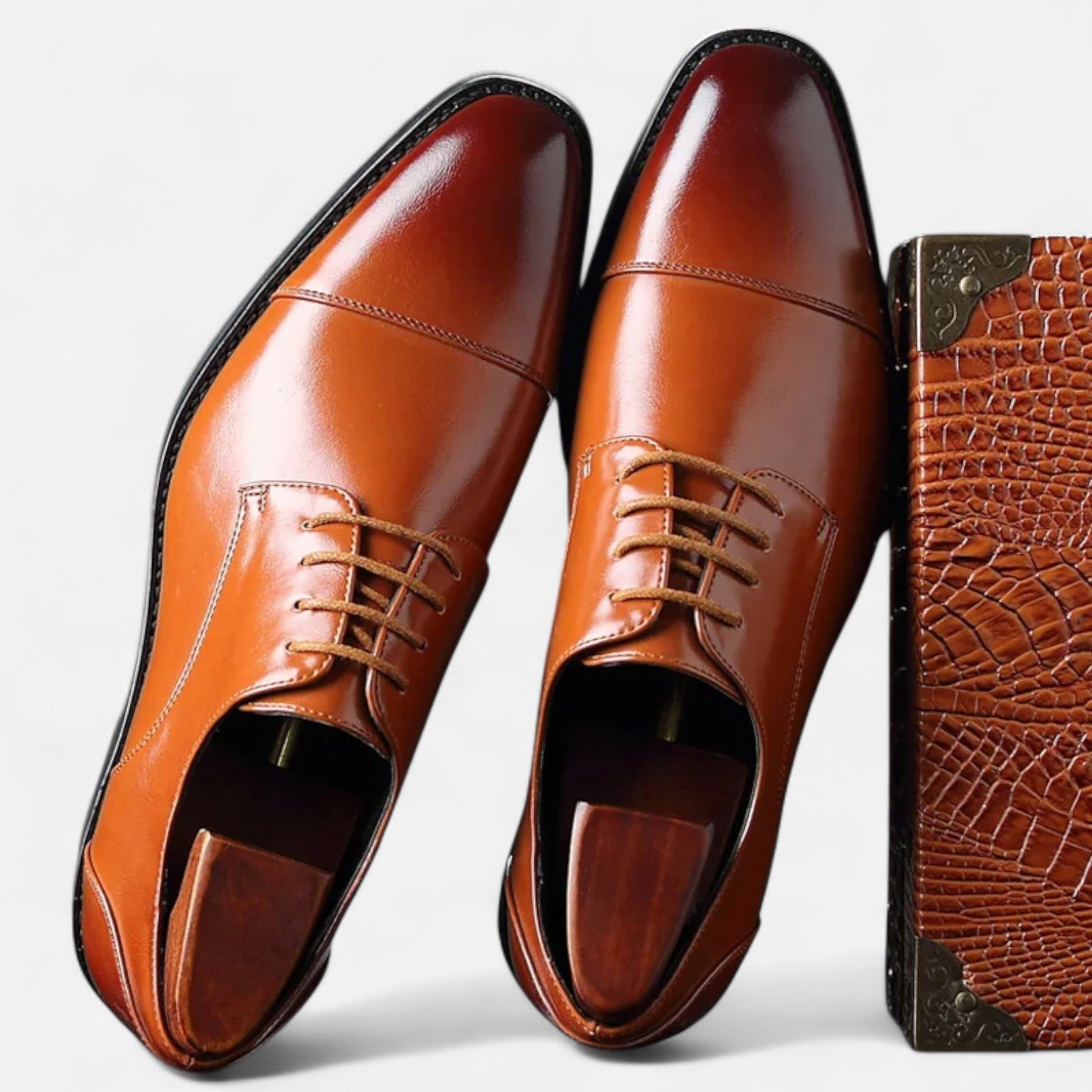 Lace-Up Cap Toe Dress Shoes for Men - View 4