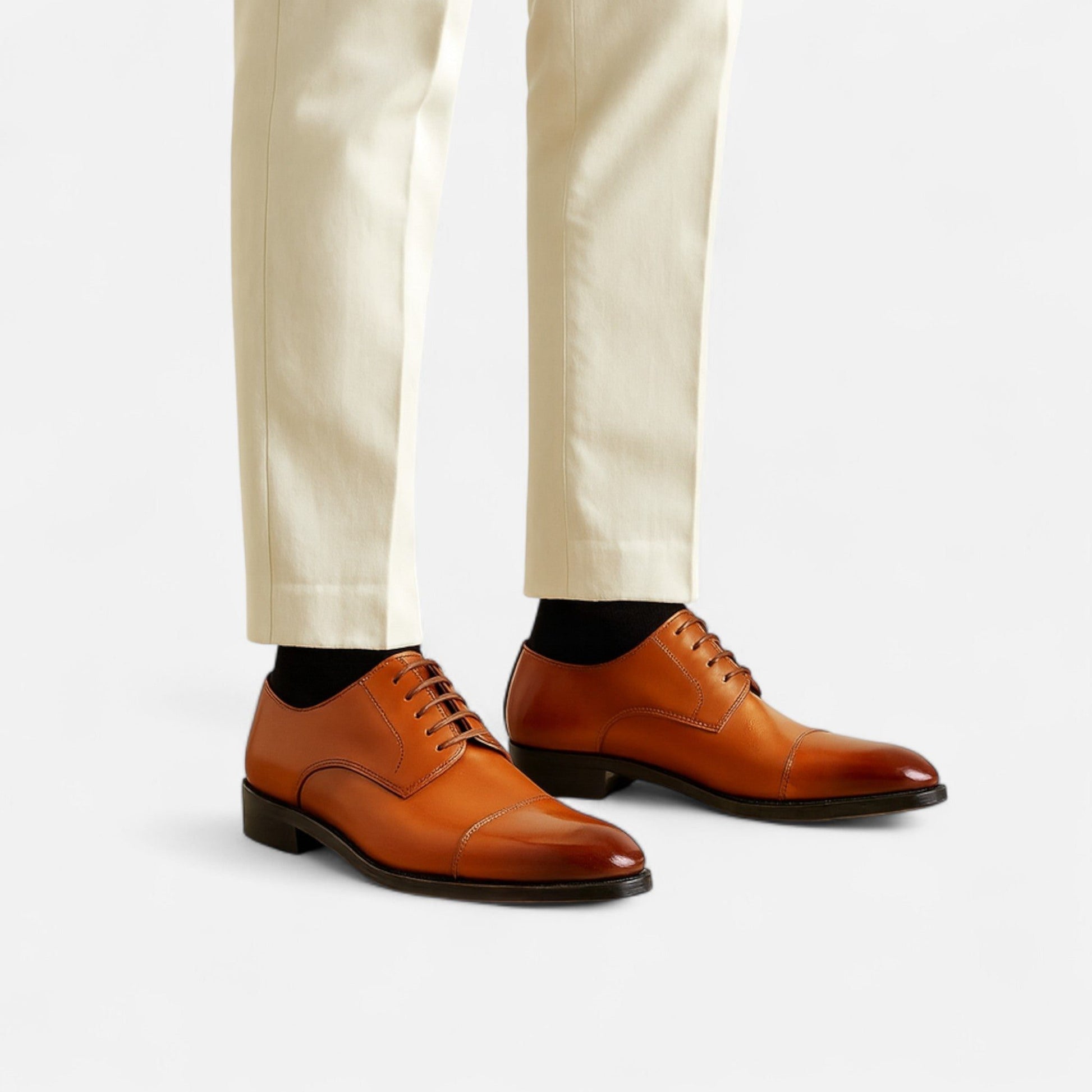 Lace-Up Cap Toe Dress Shoes for Men - View 5