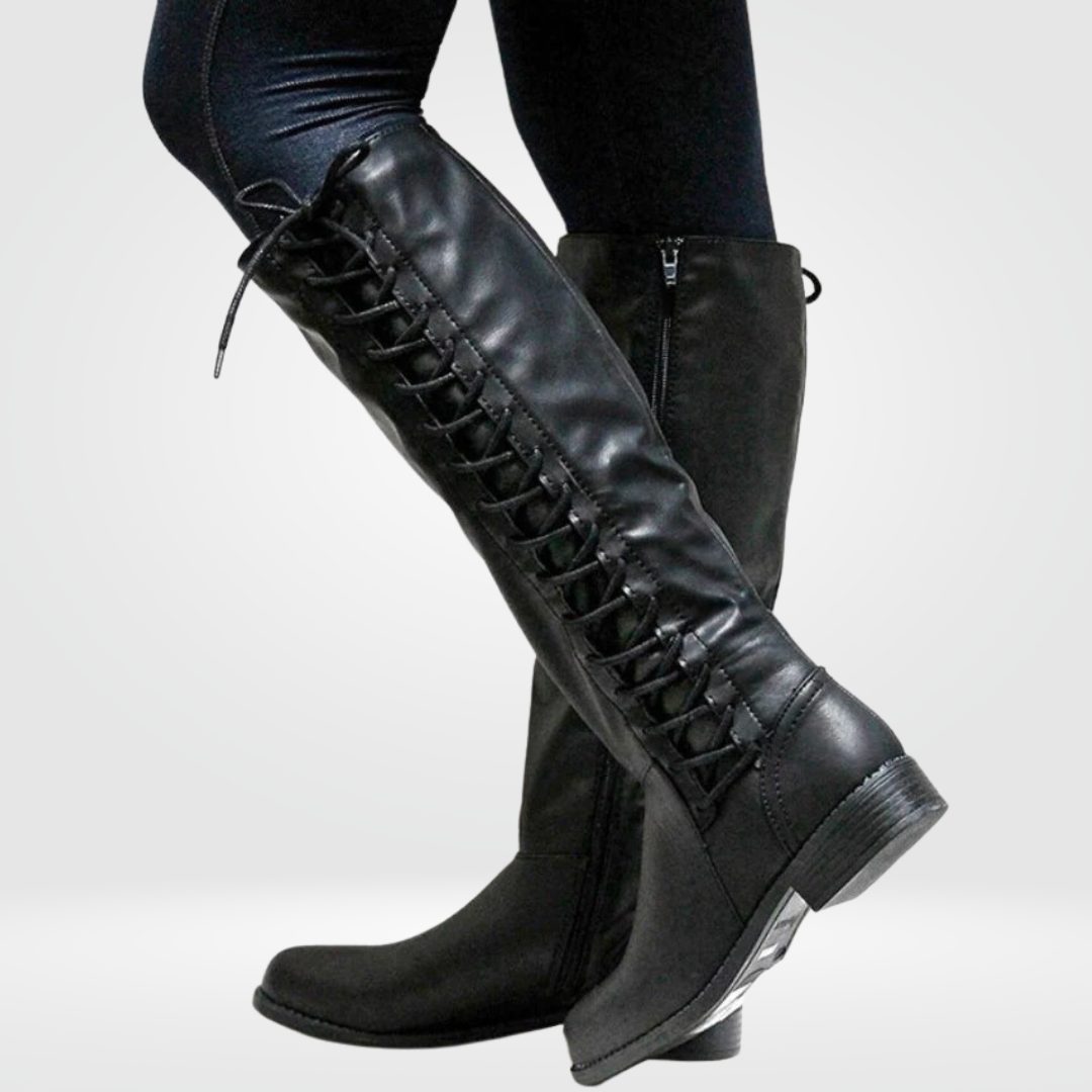 Lace-Up Knee-High Boots for Women