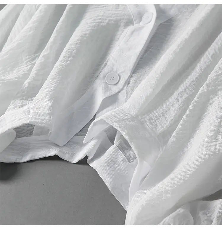 V-Neck Batwing Linen Blouse for Women