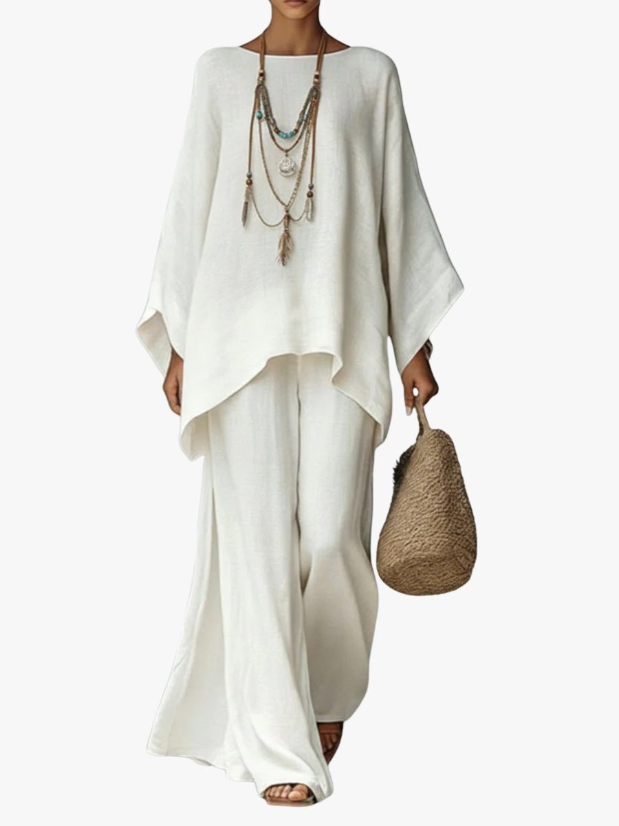 Linen Maxi Two-Piece Set for Women