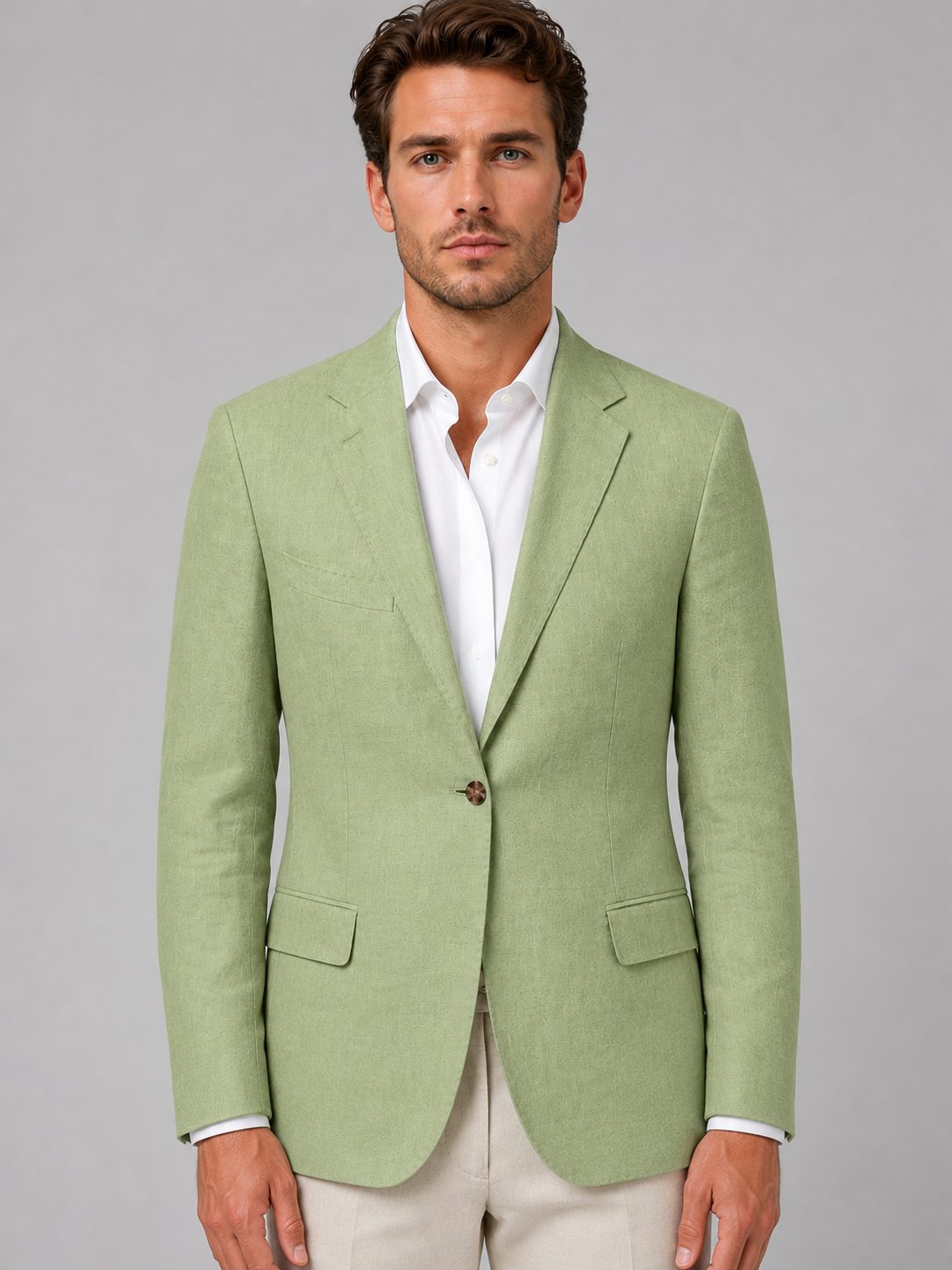 Linen Tailored Fit Blazer for Men - View 3