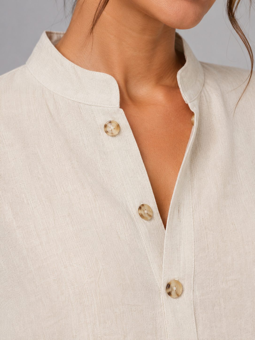 Linen Wide-Leg Two-Piece Set for Women - View 2