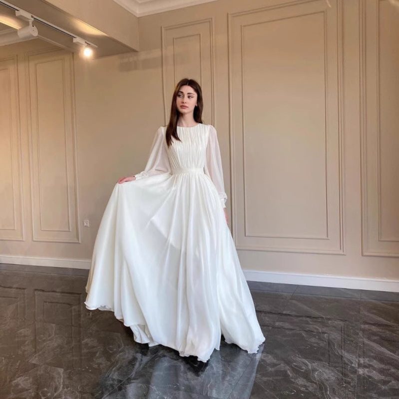 Long Sleeve Wedding Guest Maxi Dress for Women - View 4