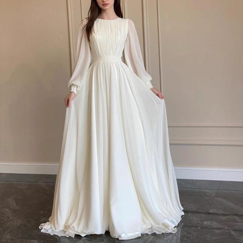 Long Sleeve Wedding Guest Maxi Dress for Women