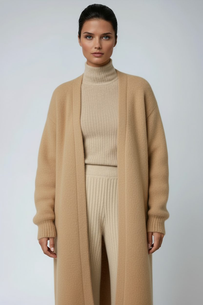 Maxi Cardigan with Open Front for Women - View 7