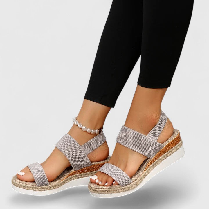 Espadrille Platform Sandals with Wide Straps for Women