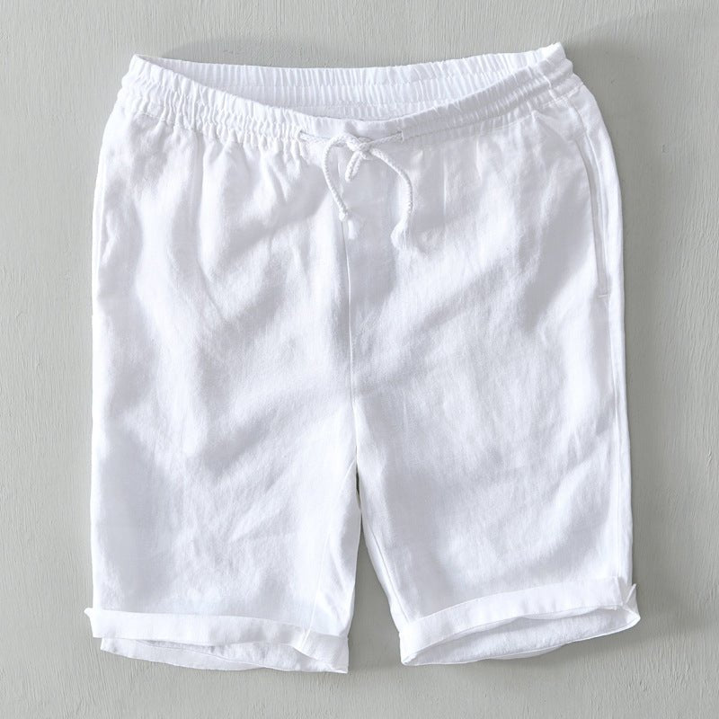 Linen Relaxed-Fit Drawstring Shorts for Men