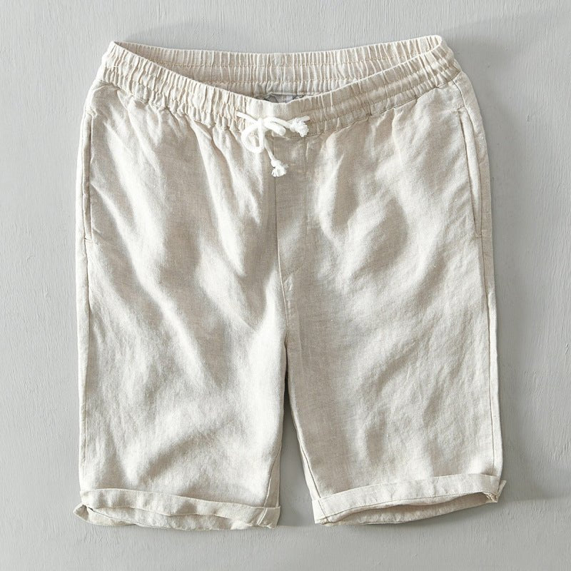 Linen Relaxed-Fit Drawstring Shorts for Men