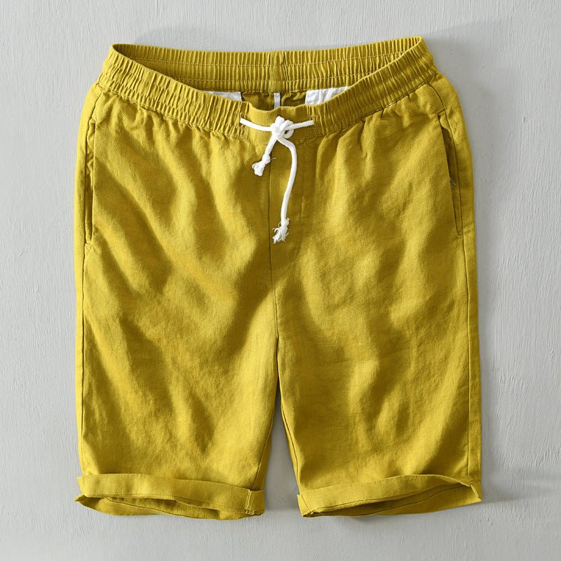 Linen Relaxed-Fit Drawstring Shorts for Men