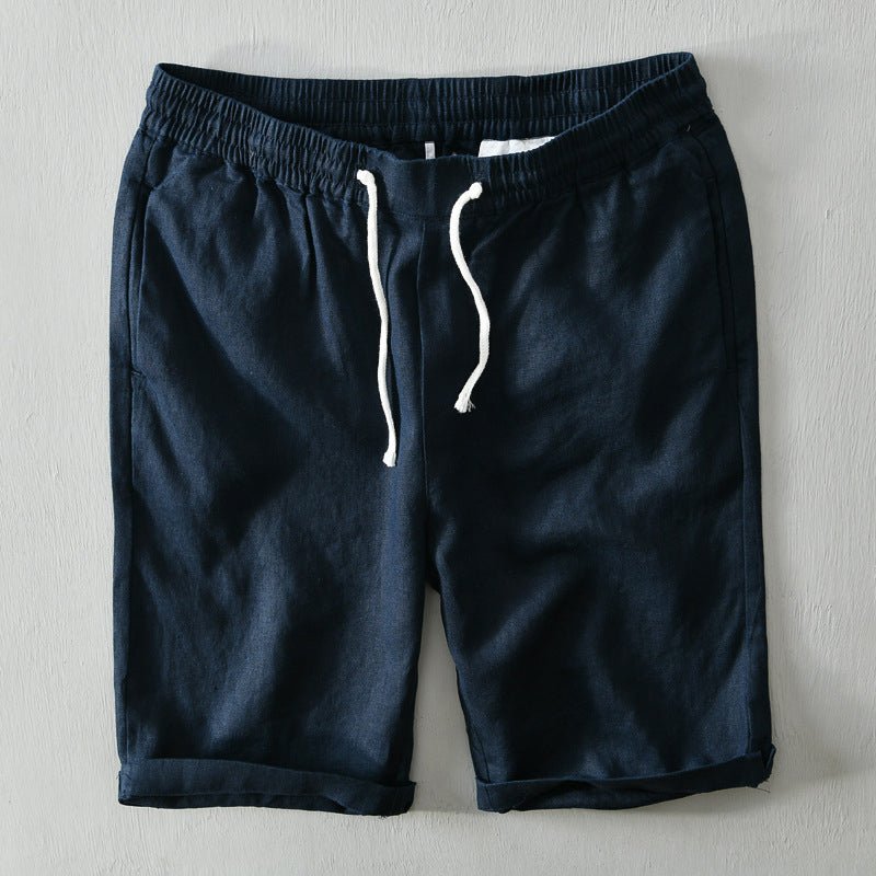 Linen Relaxed-Fit Drawstring Shorts for Men