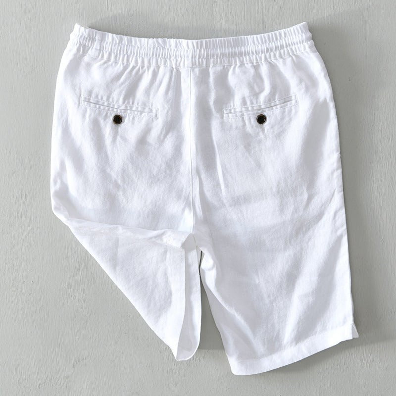 Linen Relaxed-Fit Drawstring Shorts for Men