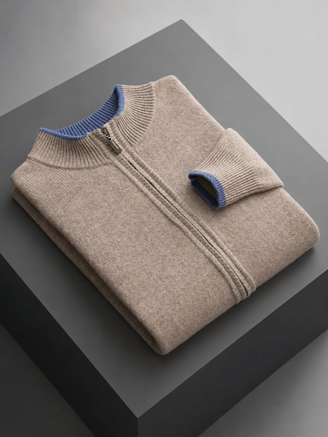 Merino Wool Zip-Up Lounge Set for Men - View 5