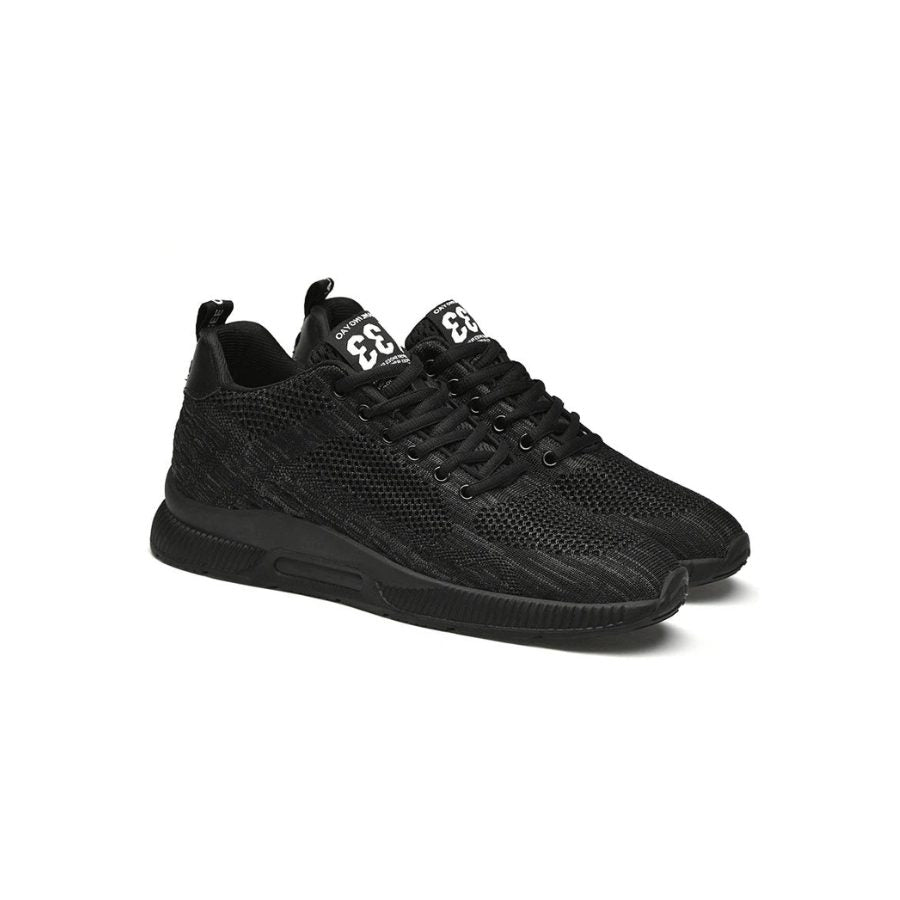Mesh Lace-Up Trainers for Women - Nero