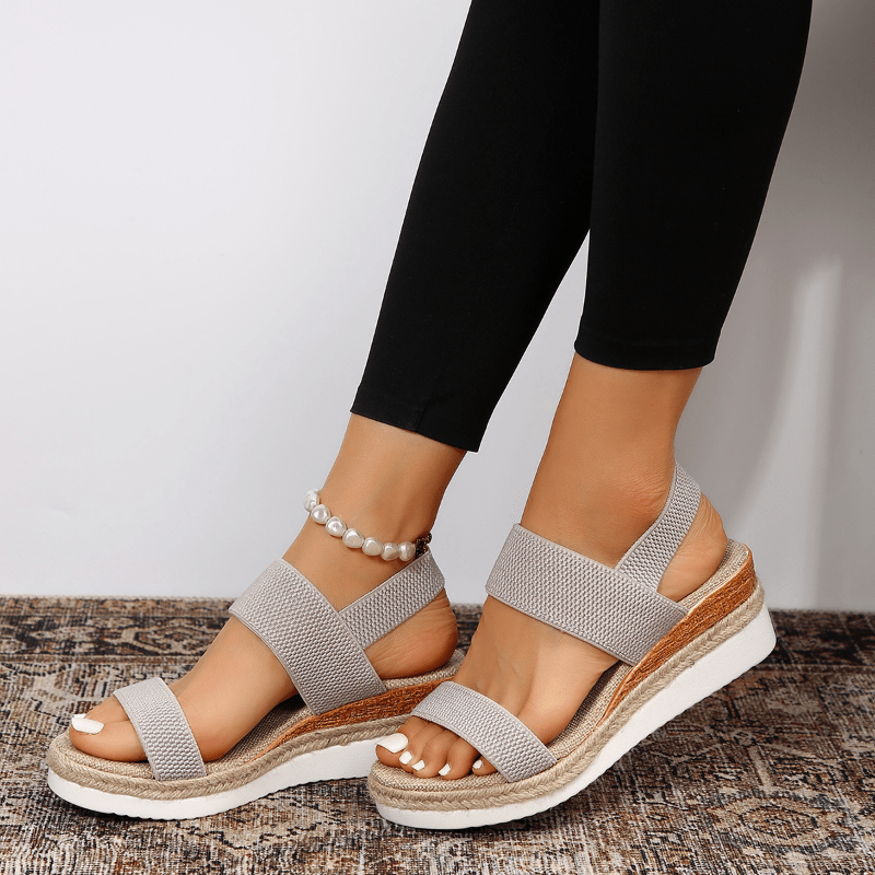 Slingback Wedge Sandals with Cross Straps for Women