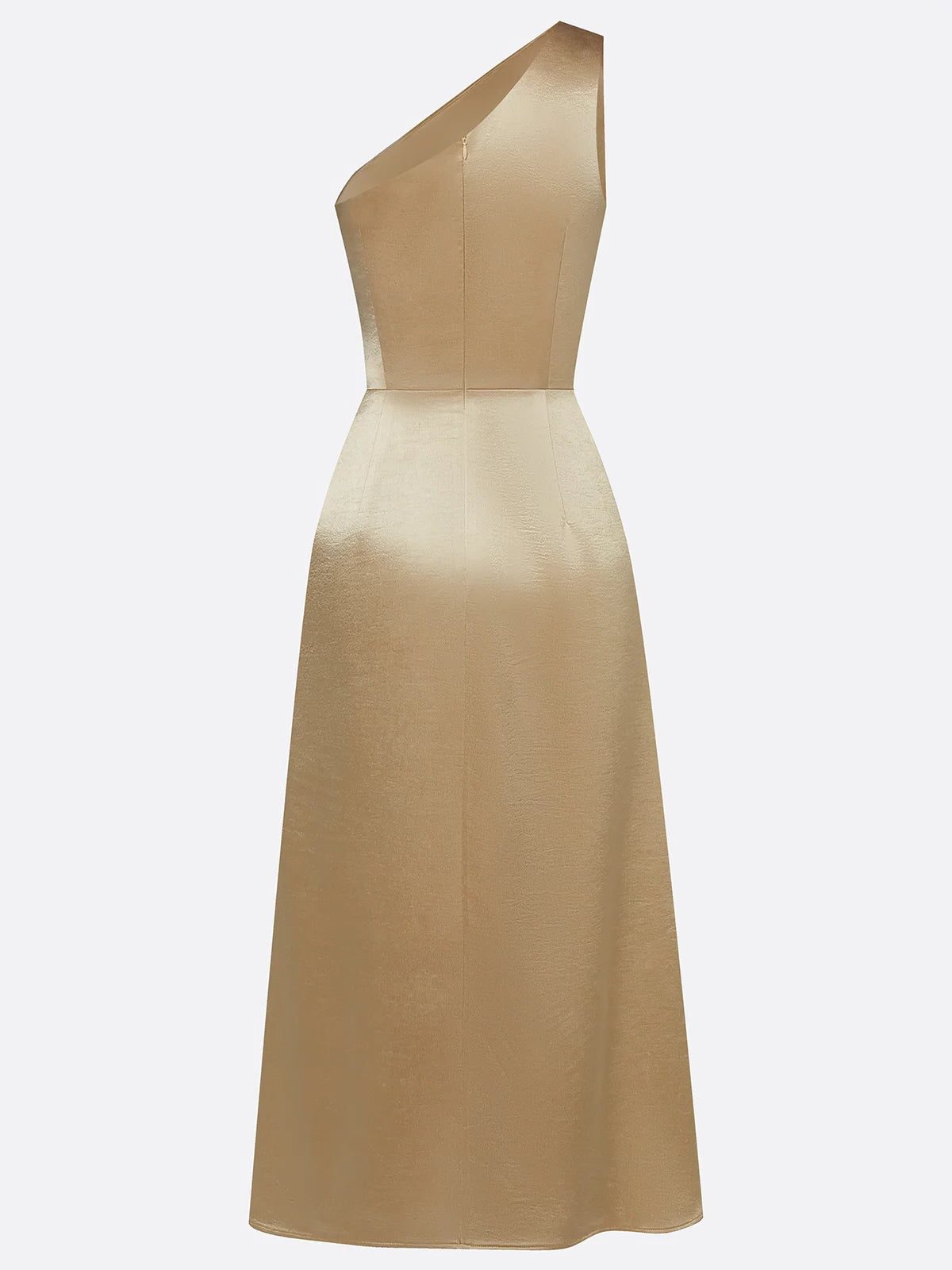 One-Shoulder Ruched Wedding Guest Midi Dress for Women - View 11
