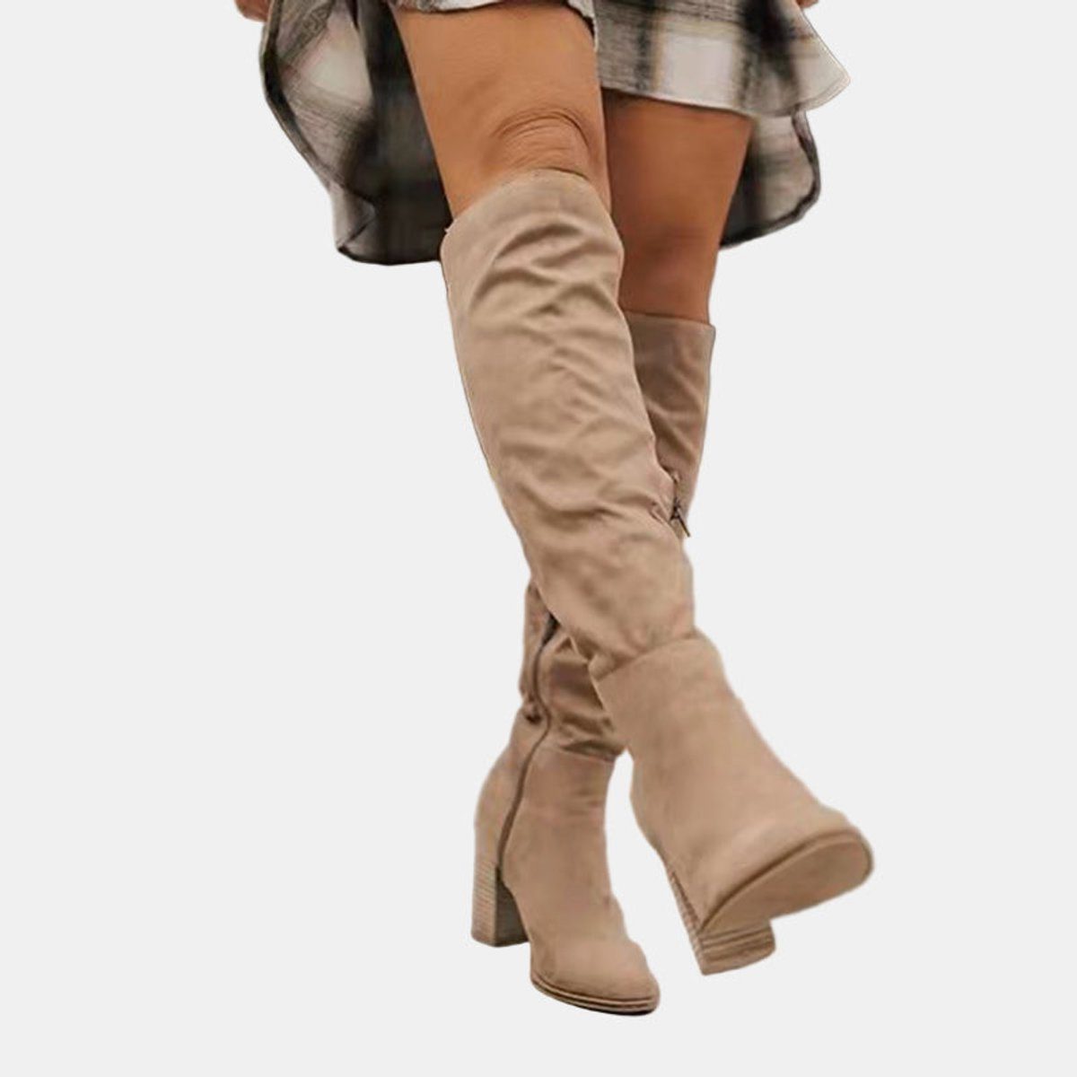 Over-The-Knee Block Heel Boots for Women