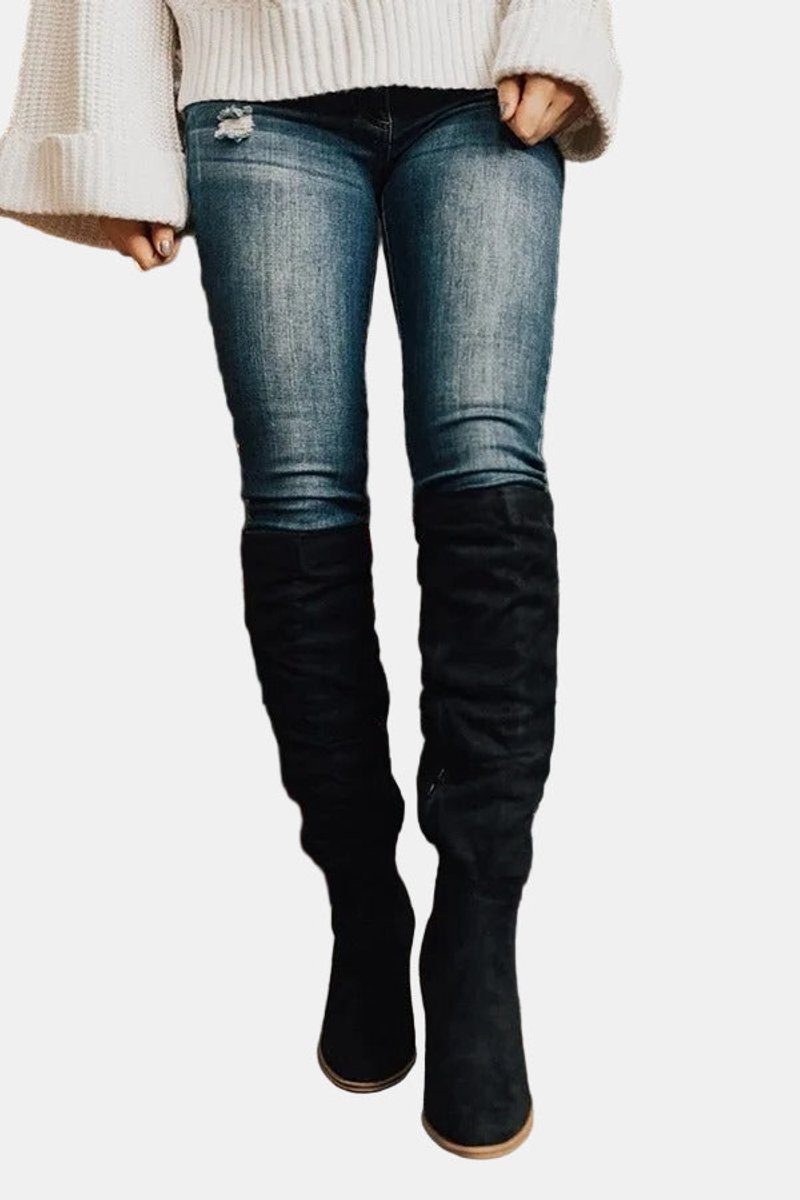 Over-The-Knee Block Heel Boots for Women - View 4