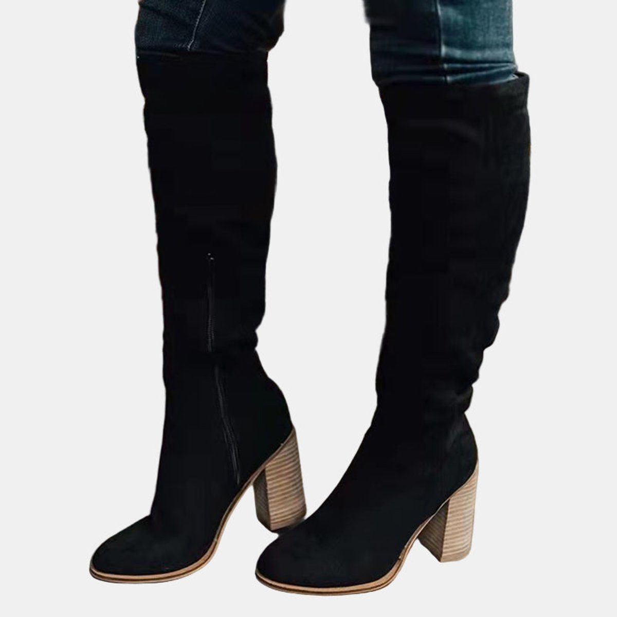 Over-The-Knee Block Heel Boots for Women - View 7
