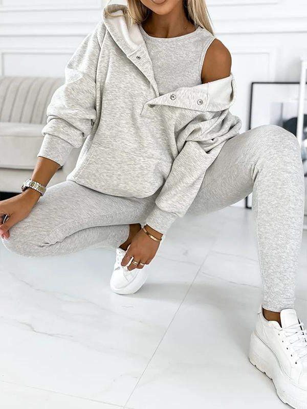 Oversized Hoodie Jogging Set for Women - View 2