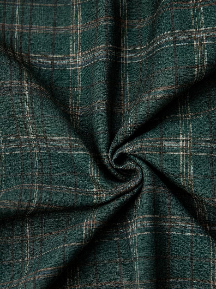 Plaid Button-Down Maxi Shirt Dress Formal for Women - View 6