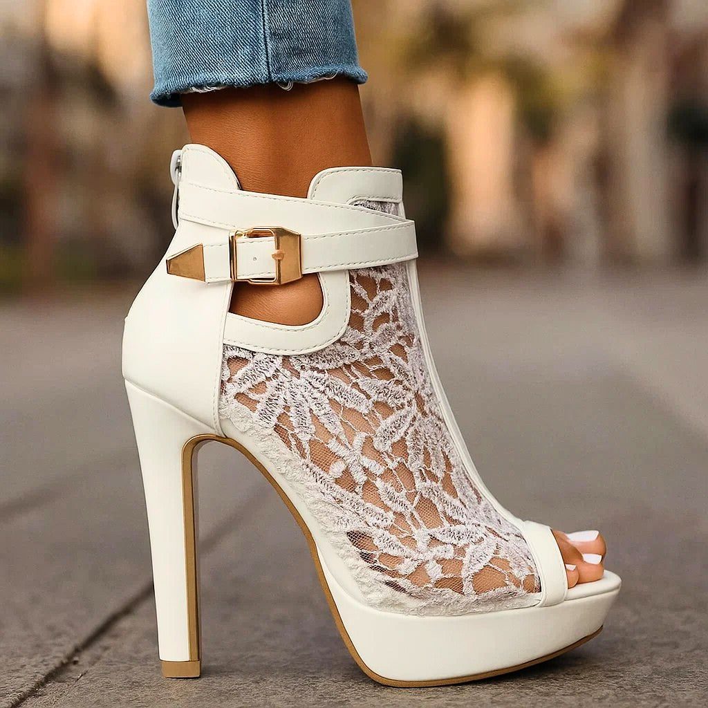 Platform Lace Ankle Strap Sandals for Women - View 7
