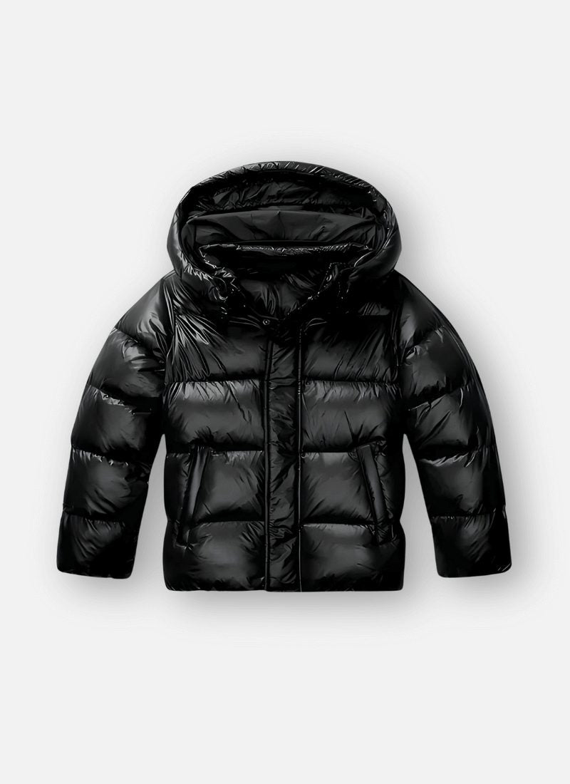 Quilted Puffer Jacket with Hood for Women