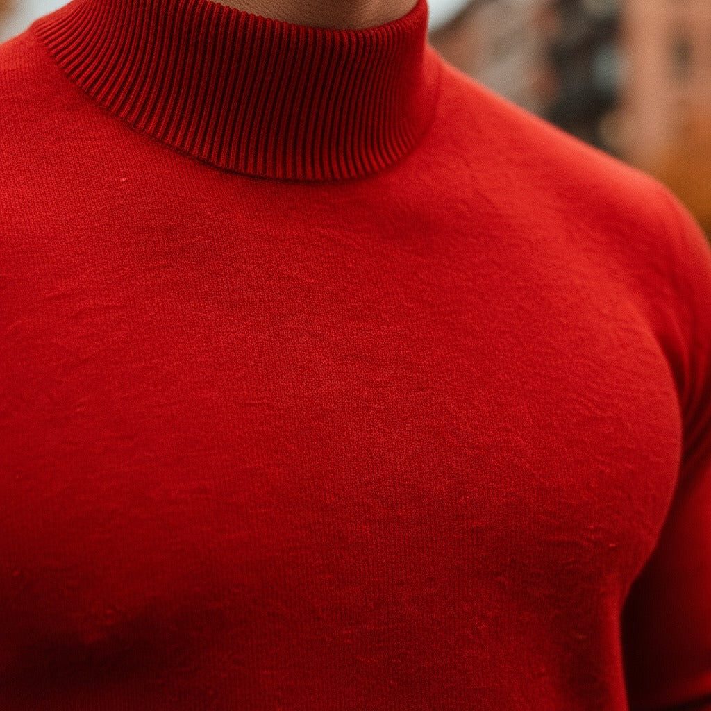 Roll Neck Knit Jumper for Men - View 7