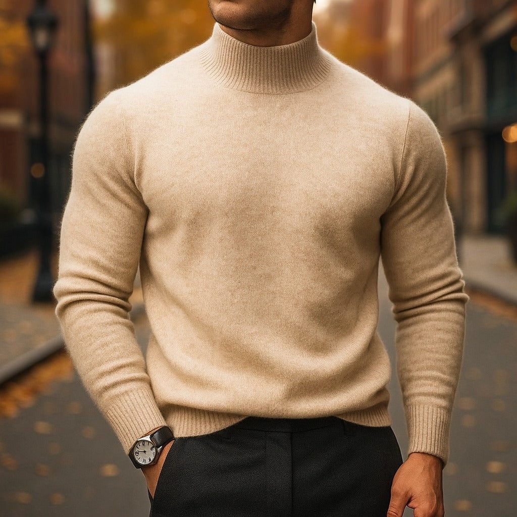 Roll Neck Knit Jumper for Men - View 8