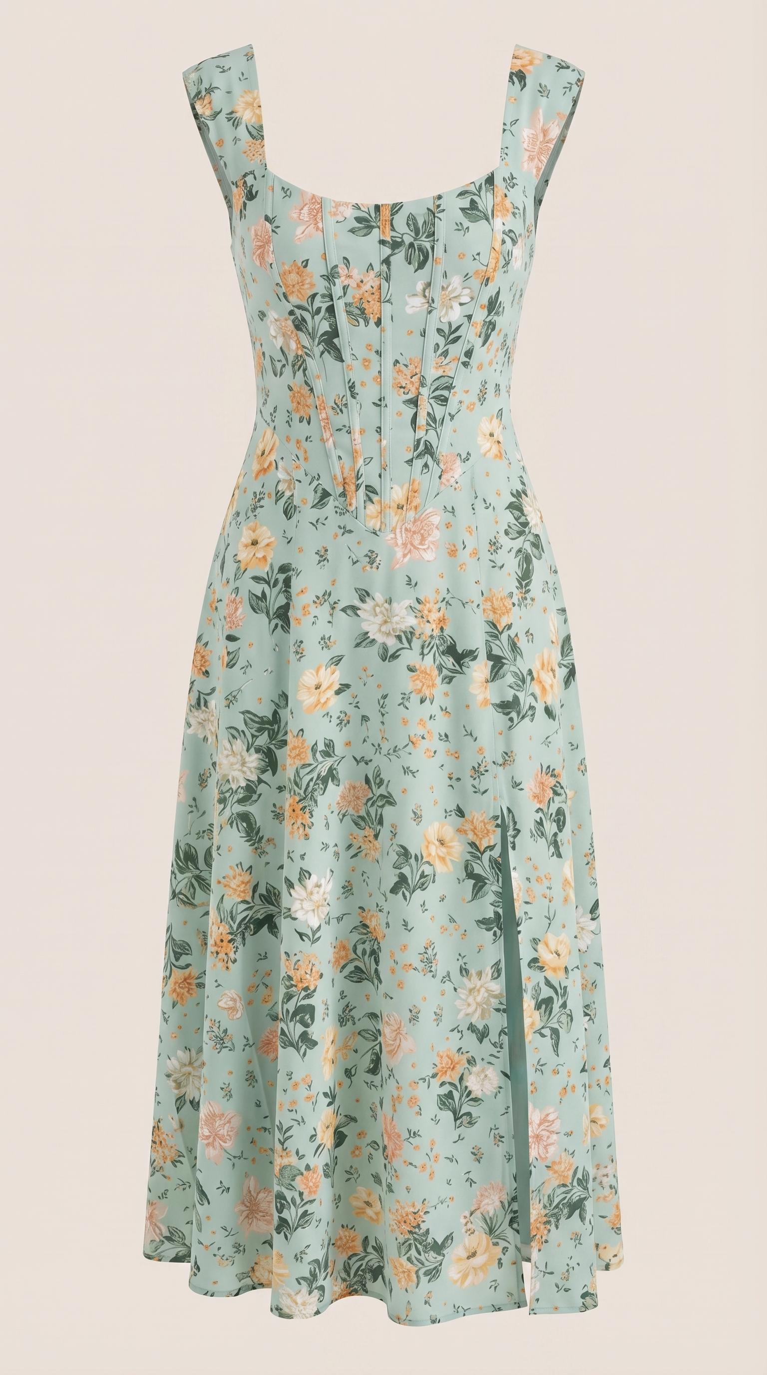 Floral A-Line Midi Dress Wedding Guest for Women