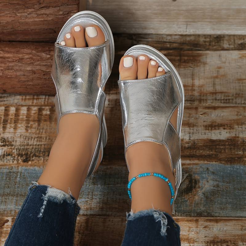 Slingback Platform Wedge Sandals for Women