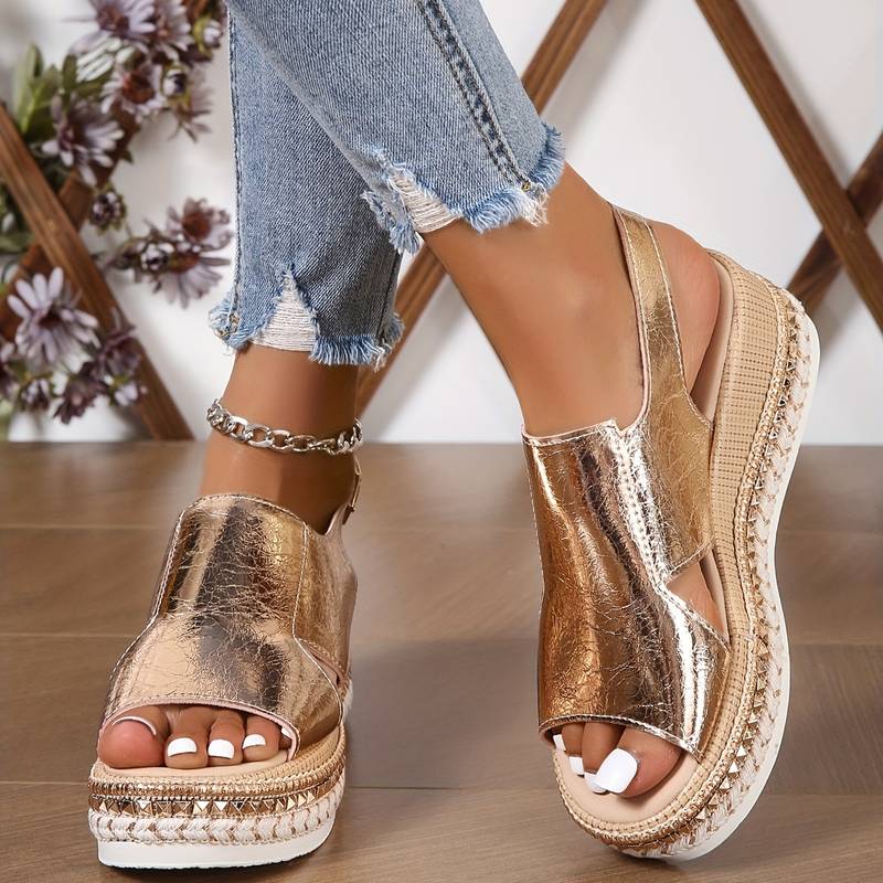 Slingback Platform Wedge Sandals for Women