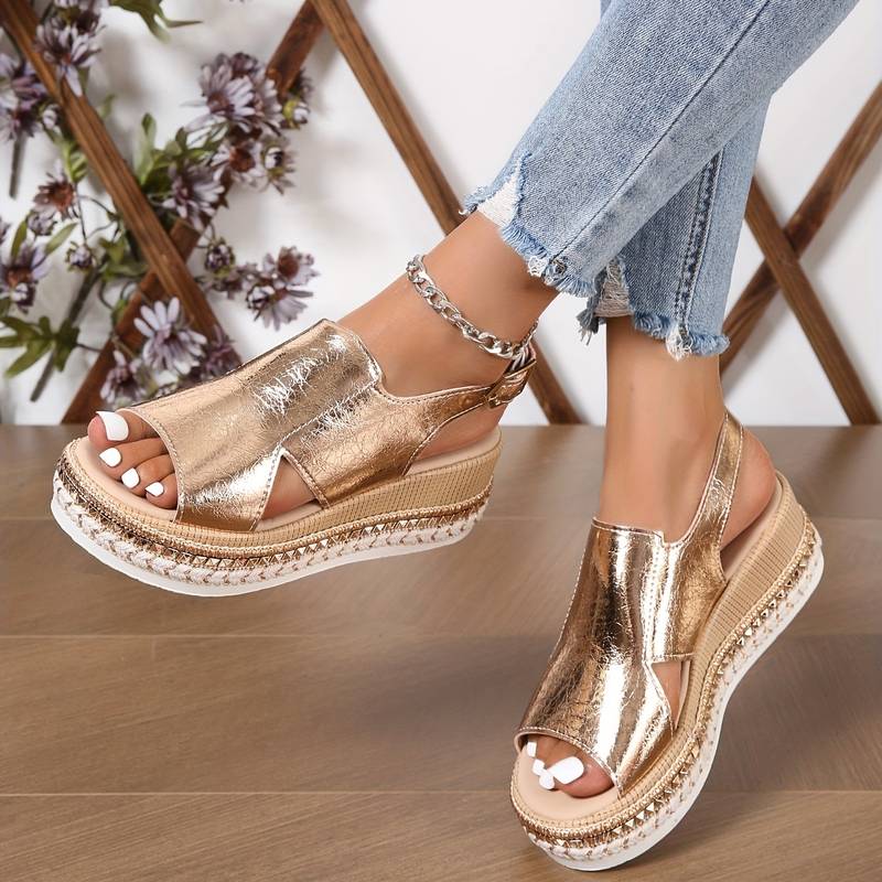 Slingback Platform Wedge Sandals for Women