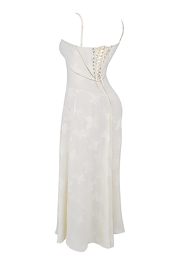 Lace-Up Wedding Guest Maxi Dress for Women