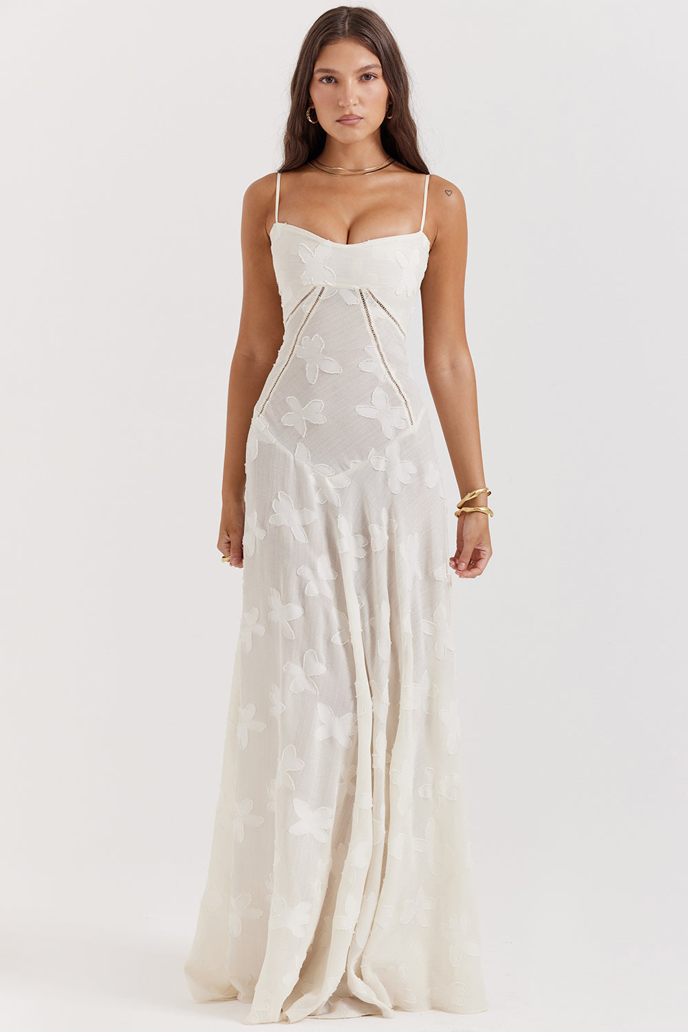 Lace-Up Wedding Guest Maxi Dress for Women