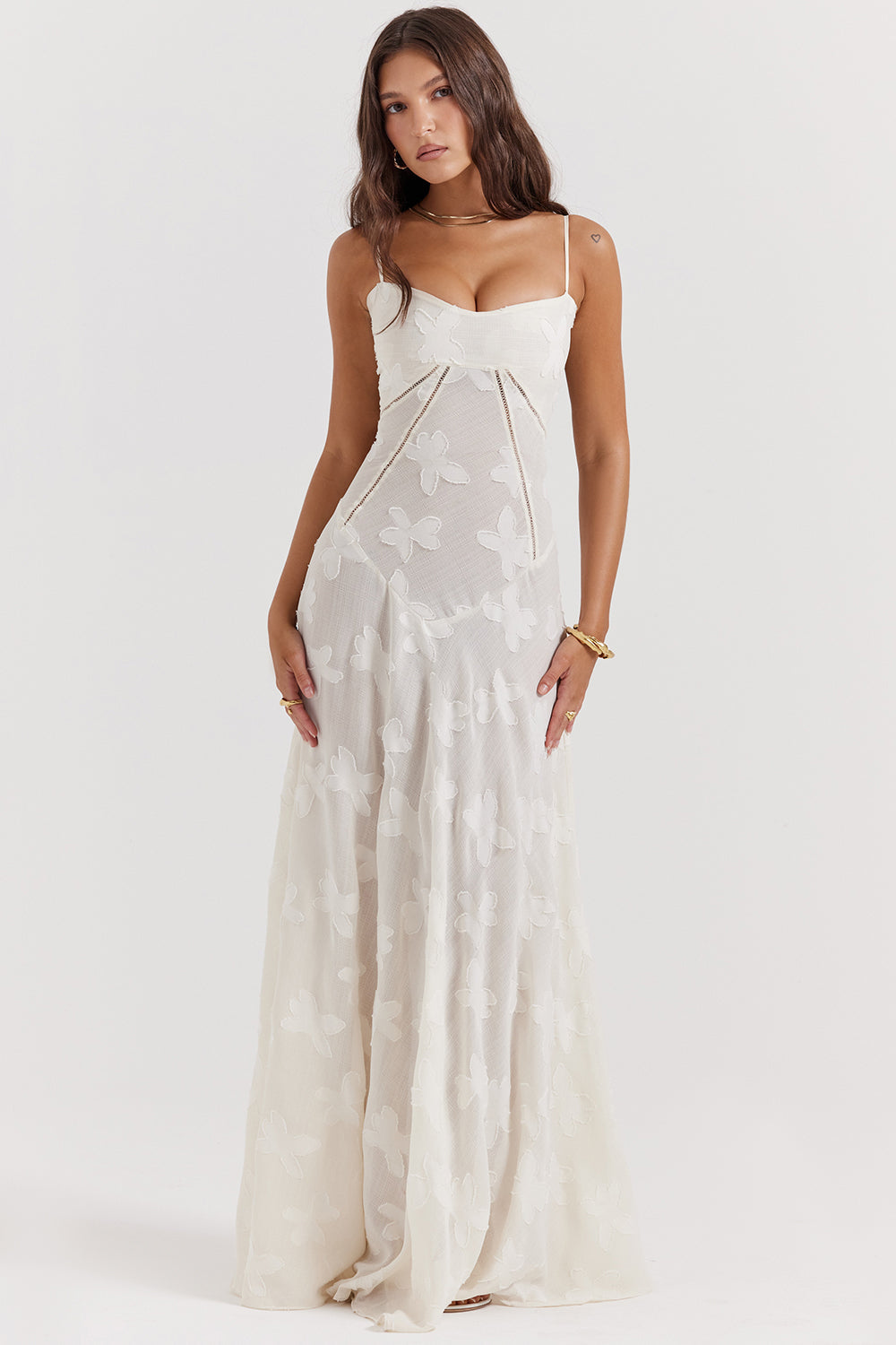 Lace-Up Wedding Guest Maxi Dress for Women