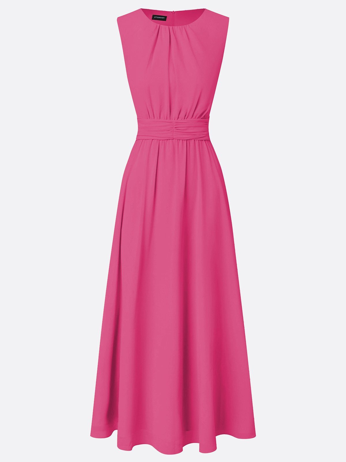 Sleeveless Ruched A-Line Wedding Guest Maxi Dress for Women - View 26