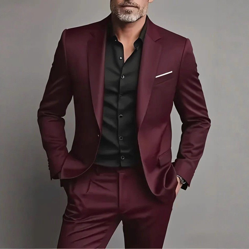 Slim Fit Suit Set for Men
