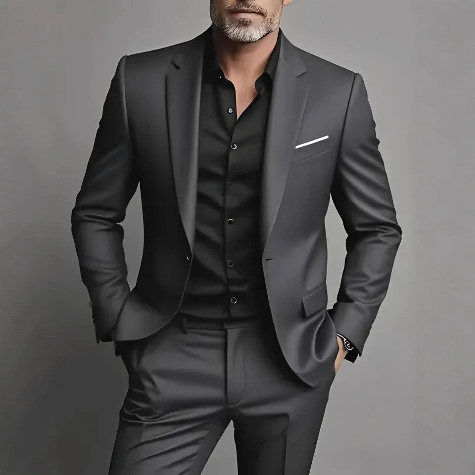 Slim Fit Suit Set for Men
