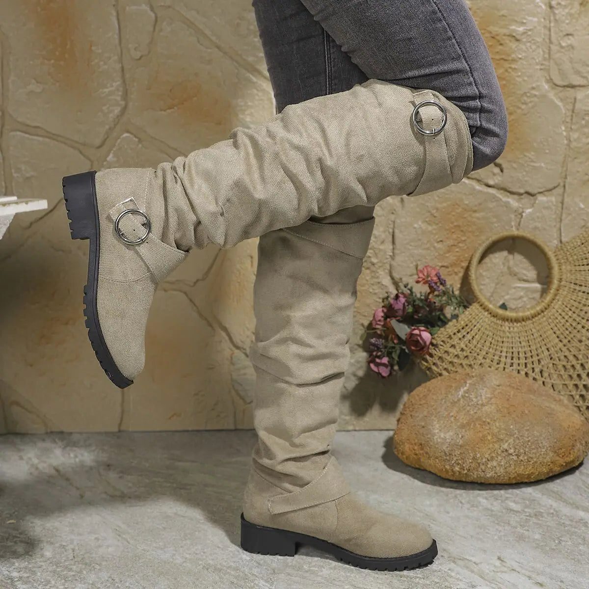 Slouchy Knee High Boots for Women - View 4