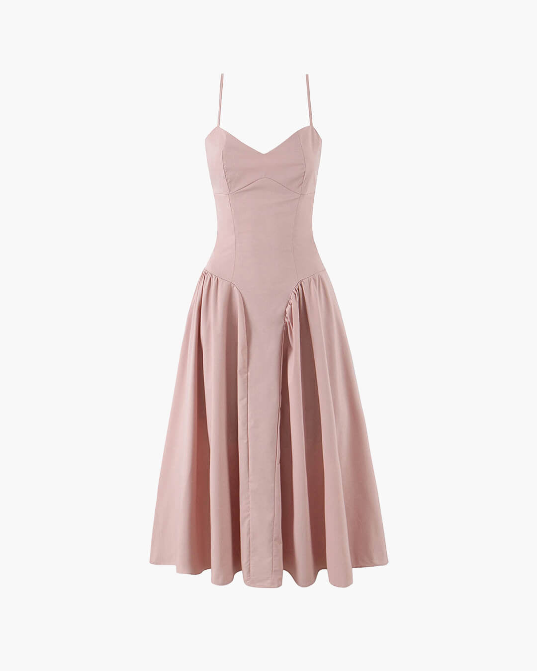 Spaghetti Strap A-Line Midi Dress Wedding Guest for Women
