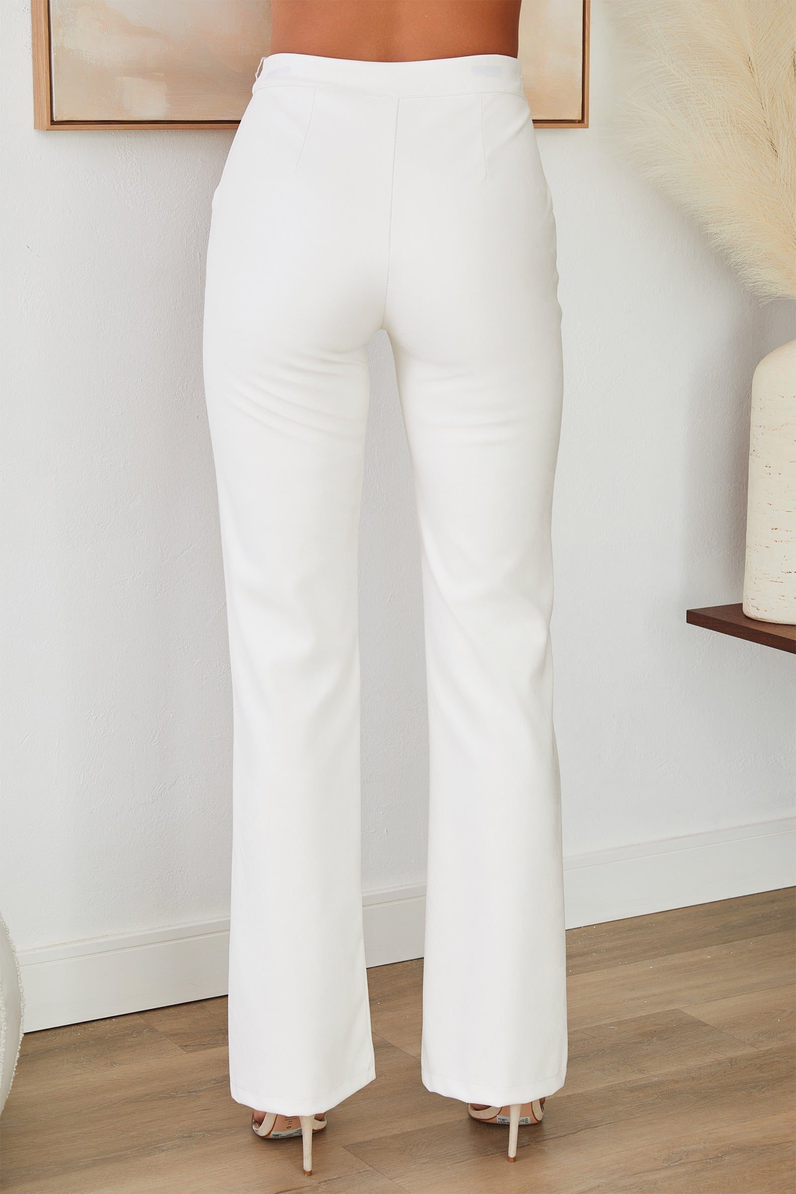 Straight Leg Faux Leather Trousers for Women - View 16
