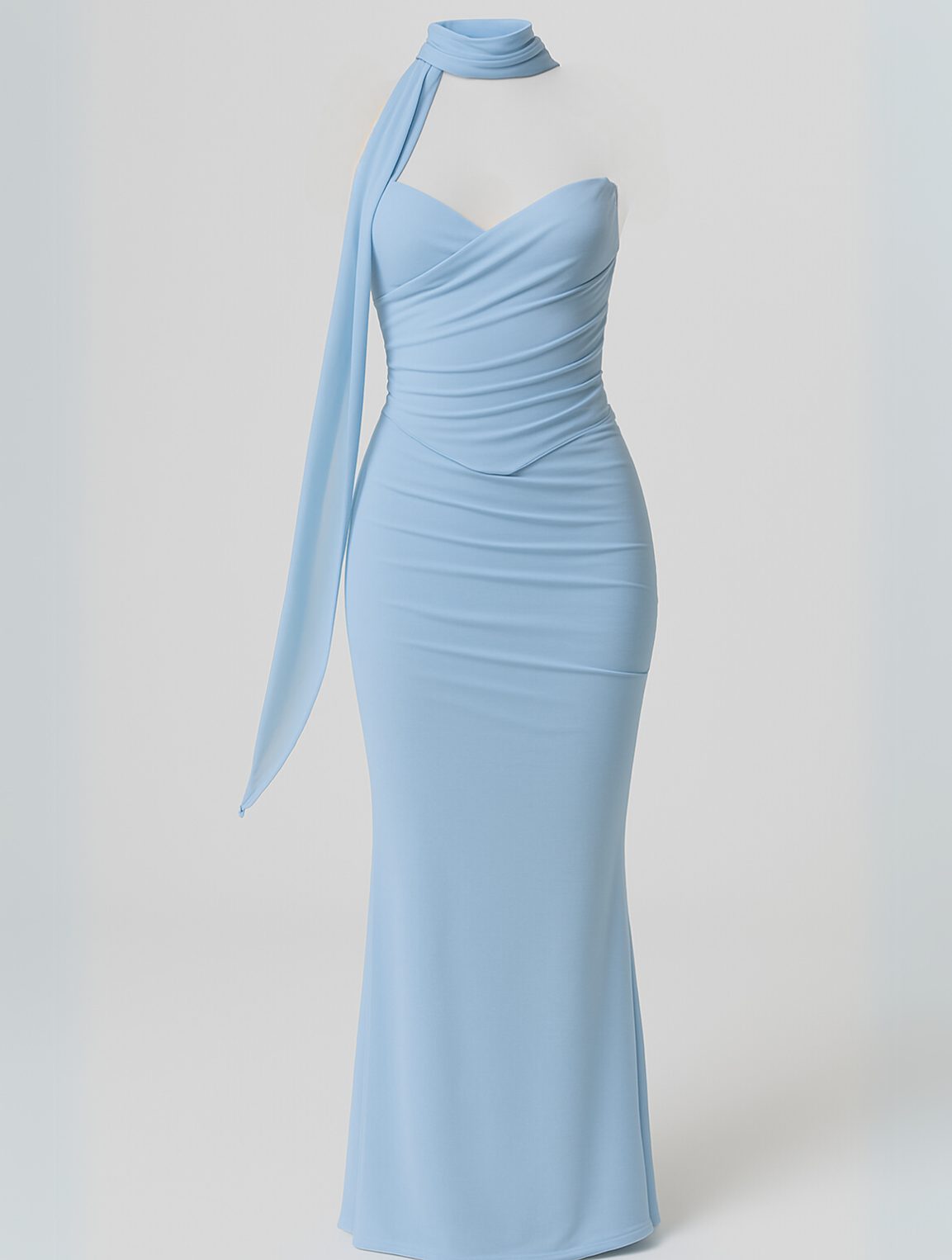 Strapless Choker Maxi Dress for Women - View 5