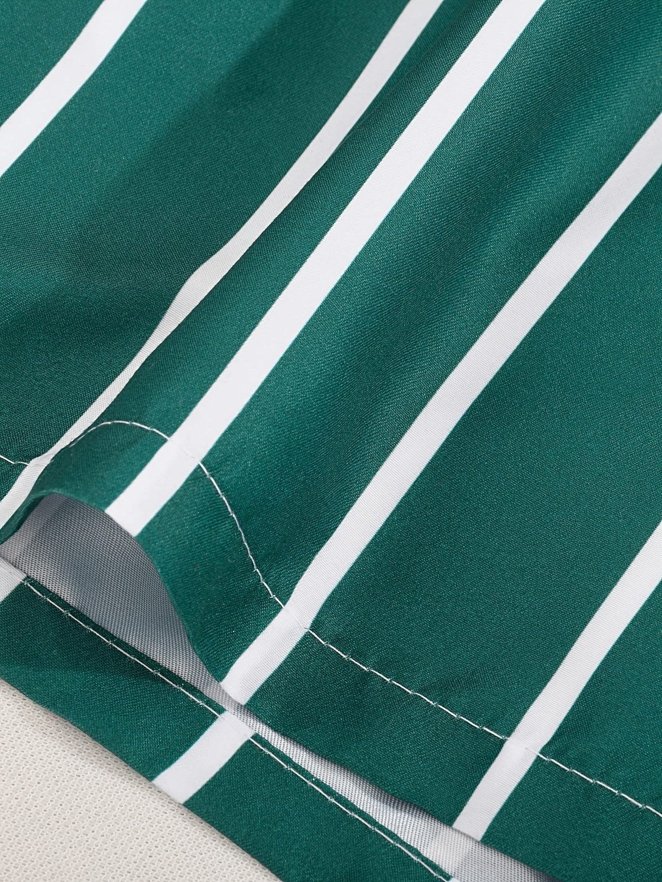 Striped Swim Shorts with Drawstring Waist for Men - View 11