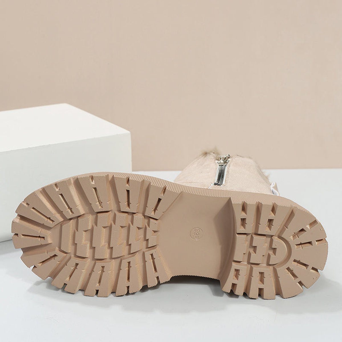 Suede Slip-On Platform Ankle Boots for Women - View 5