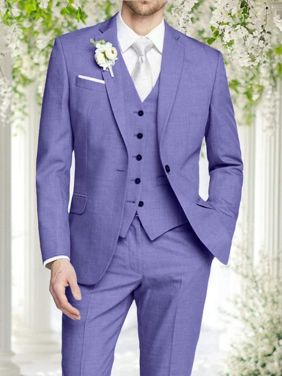 Tailored Fit Single Breasted Suit for Men