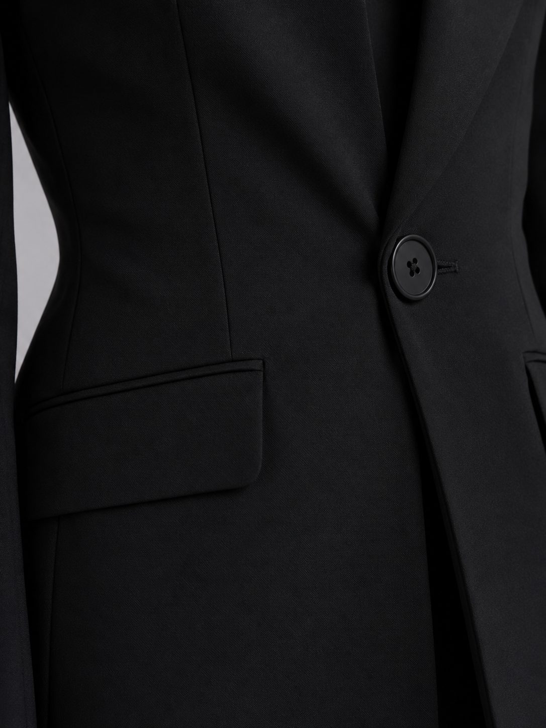 Tailored Single-Breasted Blazer & Flare Trousers Set for Women - View 3